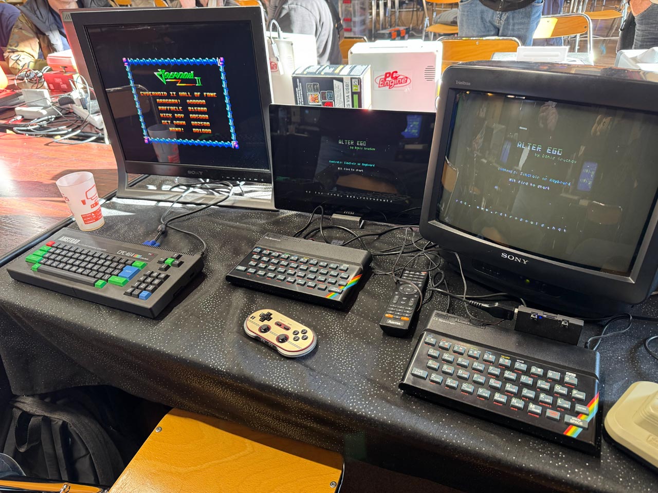 Modern recreation of an Amstrad CPC 464 and two ZX Spectrum