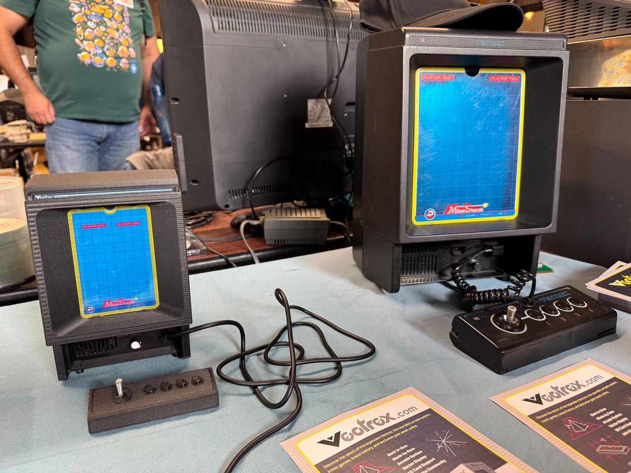 The Vectrex Mini with its bigger sibling