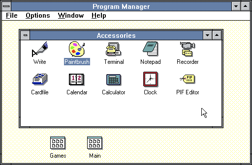 Program Manager, the Windows Shell